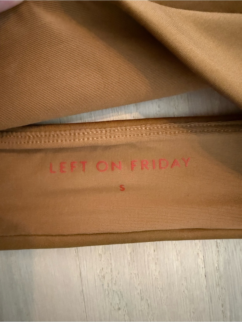 Left On Friday Tan bathing suit TOP - Picture 2 of 3